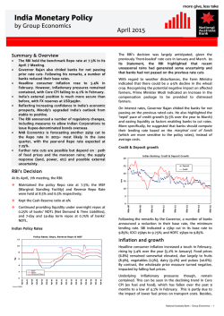 India Monetary Policy – Apr 15 (PDF 162KB)