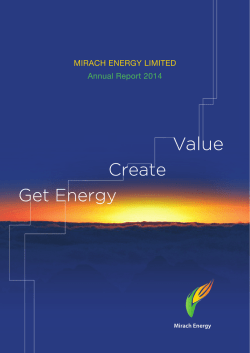 MIRACH ENERGY LIMITED Annual Report 2014