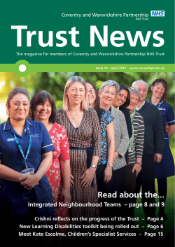 April 2015 - Coventry and Warwickshire Partnership NHS Trust