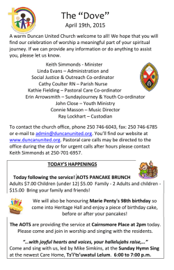 The “Dove” - Duncan United Church