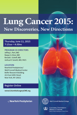 Program Brochure - Columbia Presbyterian Department of Surgery