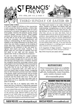 19th April - The Roman Catholic Parish of St Francis, Maidstone