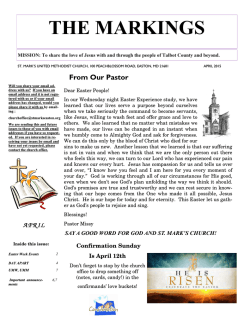 markings - St. Mark`s United Methodist Church