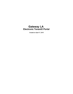 Gateway LA Electronic Tenant® Portal