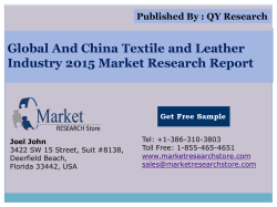Global and China Textile and Leather Industry 2015 Market Outlook Production Trend Opportunity