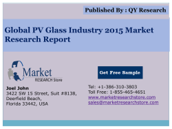 Global PV Glass Industry 2015 Market Research Report