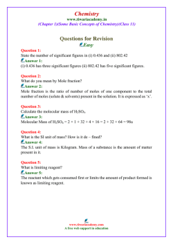 class 11 chemistry solved questions chapter 1