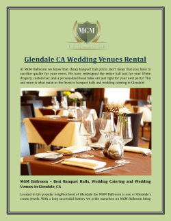 Glendale CA Wedding Venues Rental