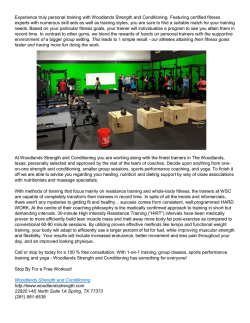 Woodlands Strength and Conditioning Fitness Center