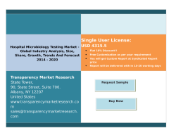 Hospital Microbiology Testing Market - Global Industry Analysis, Size, Share, Growth, Trends And Forecast 2014 - 2020