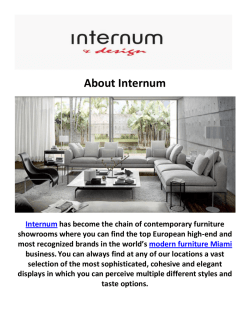 Internum Modern Furniture Miami