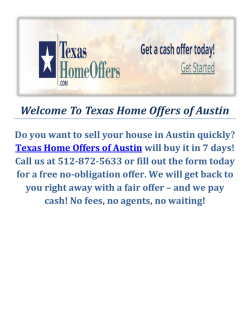 We Buy Ugly Houses Austin - Texas Home Offers of Austin
