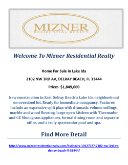 2102 NW 3RD AV, DELRAY BEACH, FL 33444 : Lake Ida Homes for Sale By Mizner Residential Realty