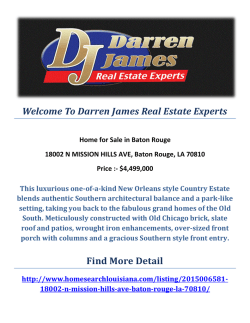 18002 N MISSION HILLS AVE, Baton Rouge, LA 70810 : Baton Rouge Real Estate For Sale by Darren James Real Estate Experts