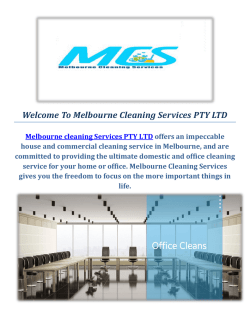 Professional Cleaners | Melbourne Cleaning Services PTY LTD