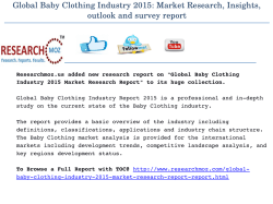 Global Baby Clothing Industry 2015 Market Research Report
