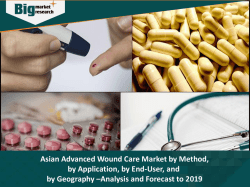 Asian Advanced Wound Care Market by Method (Dressing, Graft), By Application (Surgical Wound, Ulcer), by End-User (In-Patient and Out-Patient), and by Geography - Analysis and Forecast to 2019