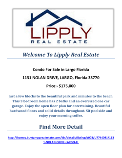 1131 NOLAN DRIVE, LARGO, Florida 33770 : Condos For Sale Largo Florida By Lipply Real Estate