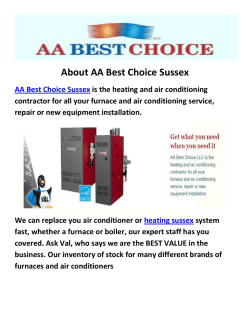 AA Best Choice Heating in Sussex