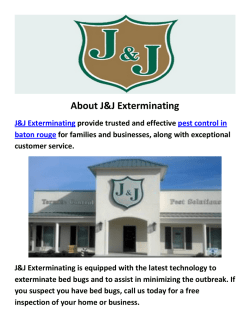 J&J Exterminating Pest Control Baton Rouge