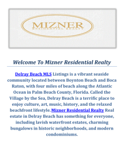 Delray Beach MLS Listings @ Mizner Residential Realty