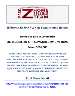 685 ELDERBERRY CRT, COMMERCE TWP, MI 48390 : MARK Z New Construction Homes Commerce