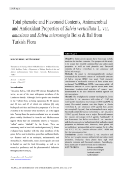Total phenolic and Flavonoid Contents, Antimicrobial and Antioxidant Properties of Salvia verticillata L. var. amasiaca and Salvia microstegia Boiss & Bal from Turkish Flora