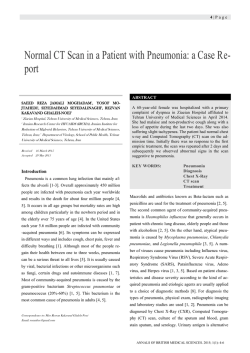  Normal CT Scan in a Patient with Pneumonia: a Case Report