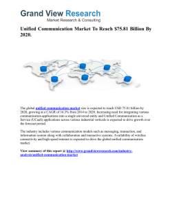 Unified Communication Market Forecast up to 2020