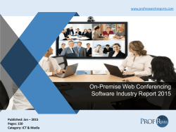 On-Premise Web Conferencing Software Industry Report 2015