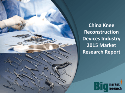 China Knee Reconstruction Devices Industry 2015 Market Research Report