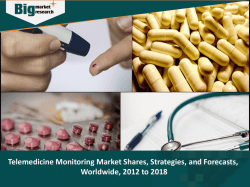 Telemedicine Monitoring Market Shares | Strategies |  Forecasts Worldwide | 2012 to 2018