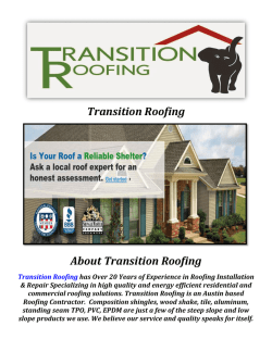 Transition Roofing: Austin Roofing Company