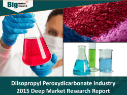 Diisopropyl Peroxydicarbonate Industry 2015 Deep Market Research Report