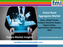 Road Aggregates Market Growth, Forecast and Value Chain 2015-2025: FMI Estimate