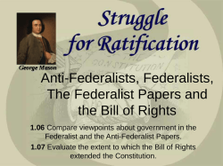 Struggle for ratification