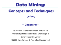 Chapter 8. Classification: Basic Concepts