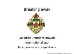 to see the Canadian Branch Schedule & Background