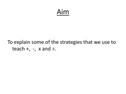 Written Methods for Division
