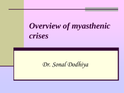 Overview of myesthenic crisis