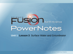 Unit 1 L3 Surface Water and Groundwater PP