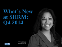 What`s New at SHRM - Society for Human Resource Management