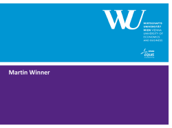 Martin Winner, Vienna University of Economics and Business