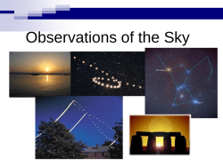 Observations of the Sky