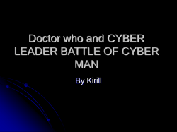Doctor who and CYBER LEADER BATTLE OF CYBER