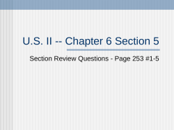 US2 Section Questions - 6.5 page 253 #1-5