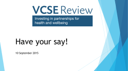 VCSE Review grant funding presentation