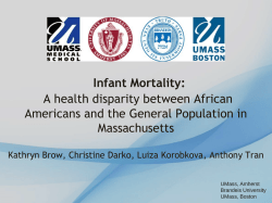 Infant Mortality: A health disparity between African Americans and