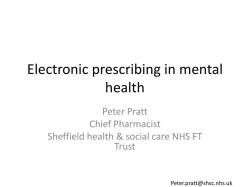 Electronic prescribing in mental health