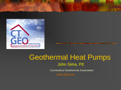 Geothermal Heat Pumps Overview CTGeo Assn